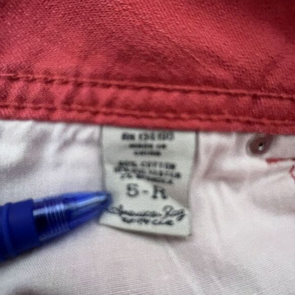 American‎ Rag Cie Women 5R Low Rise Premium Straight Stretch Denim Salmon Pink - Picture 5 of 8